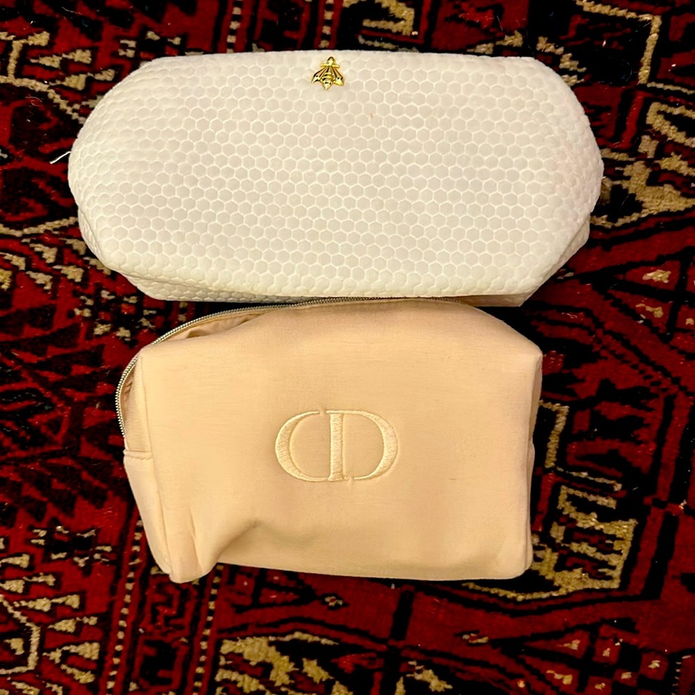 Unused GUERLAIN and Dior skincare cosmetic bags